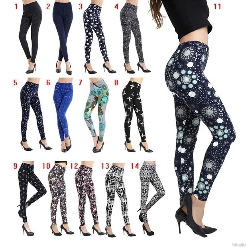 Celana Legging Panjang Wanita Casual Bahan Elastis Motif Celana Legging Panjang Wanita Casual Bahan Elastis Motif