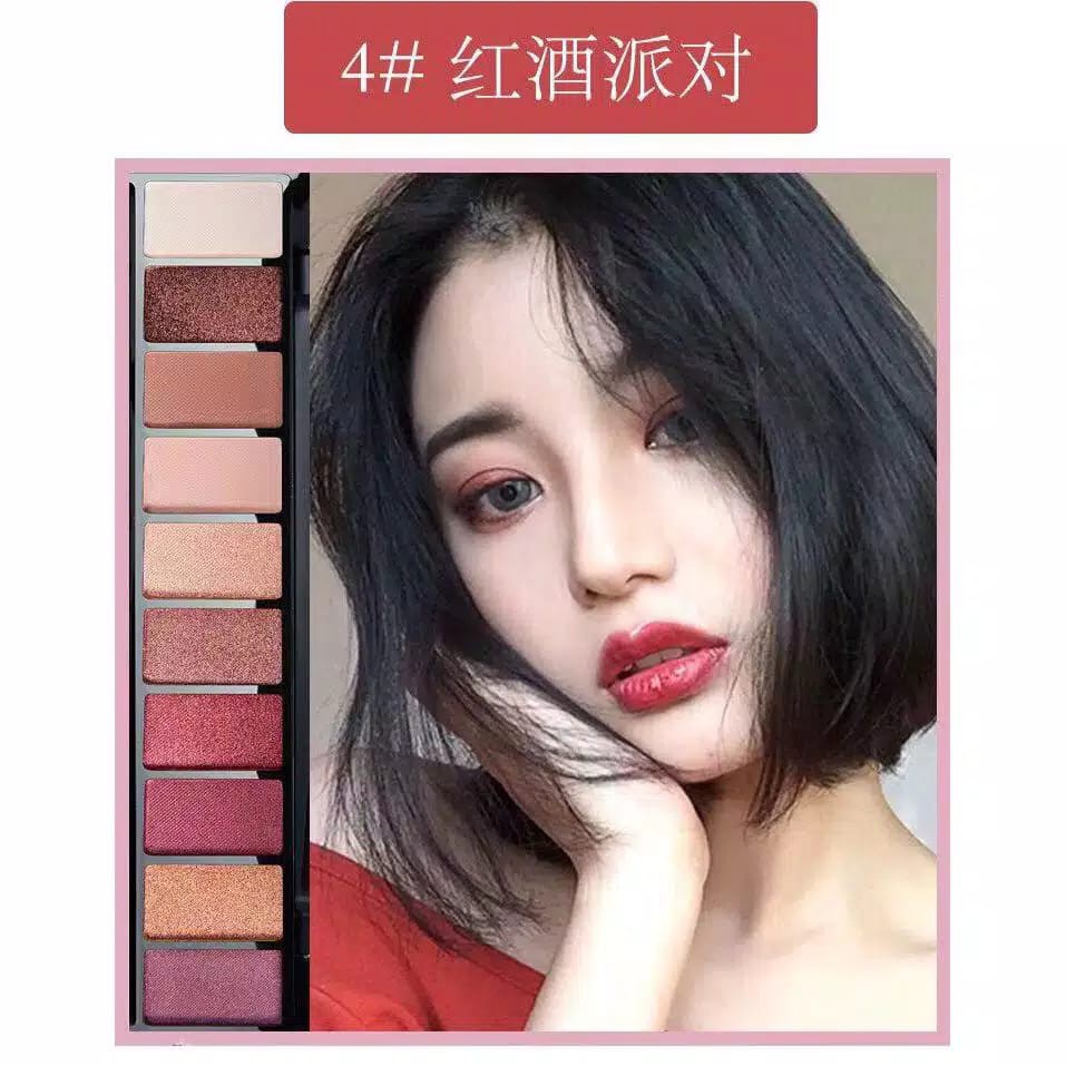 HK9999-LAMEILA Fashion Matte Eyeshadow Pallet Korean Style Makeup 10 Warna