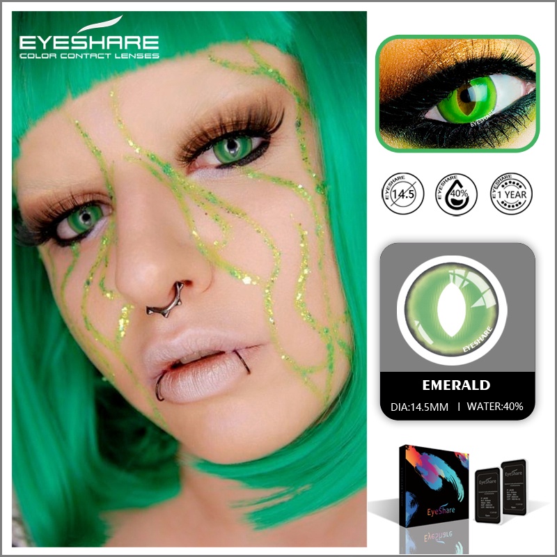 [✅COD] Softlens-Mata Kucing Normal Soflens Cosplay Softlens full white softlens full putih Halloween soflens