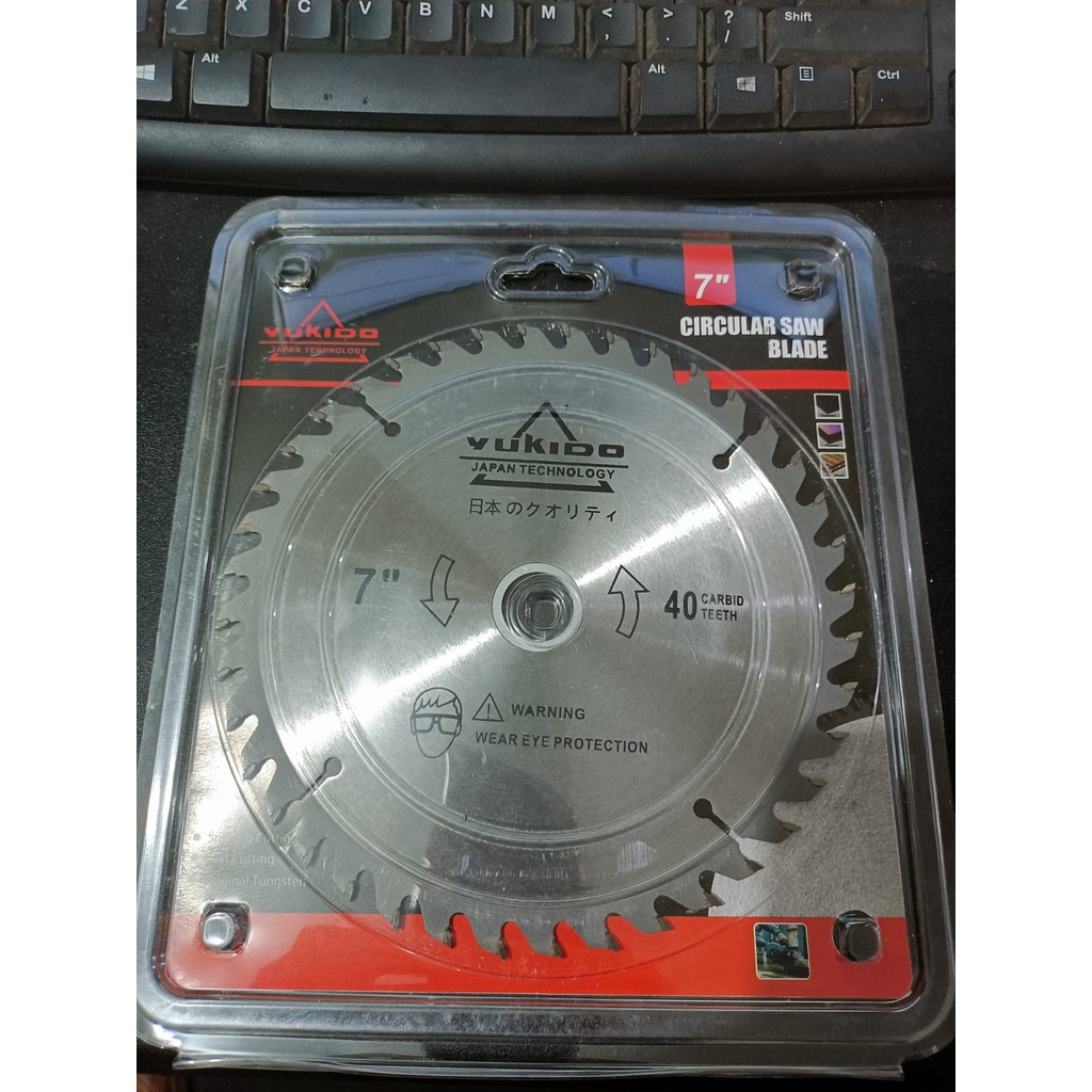 YUKIDO Mata Gergaji Kayu / Aluminium 7 Inch x 40T - Circular Saw Blade 7&quot; X 40T Mata Gergaji Mesin Potong Kayu Pisau Potong Kayu aluminium