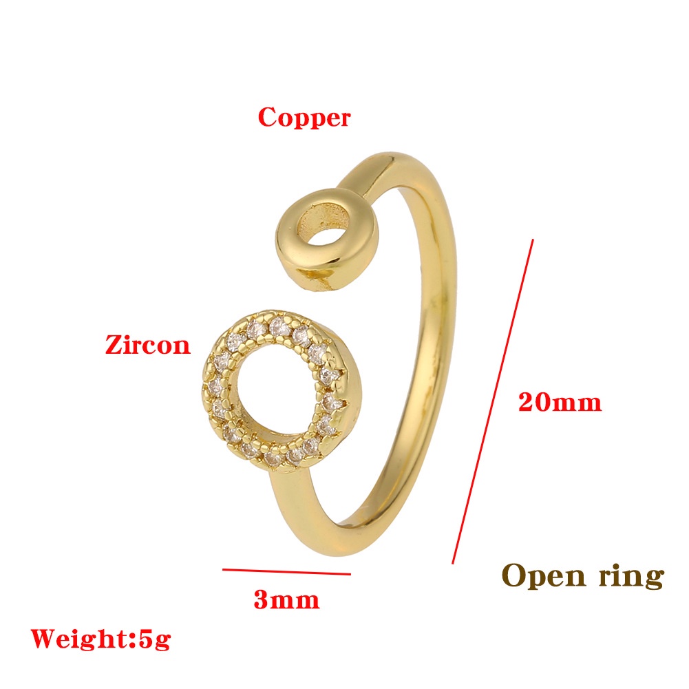 Ornamen cincin baru pribadi pembukaan cincin cincin adjustable kecil cincin