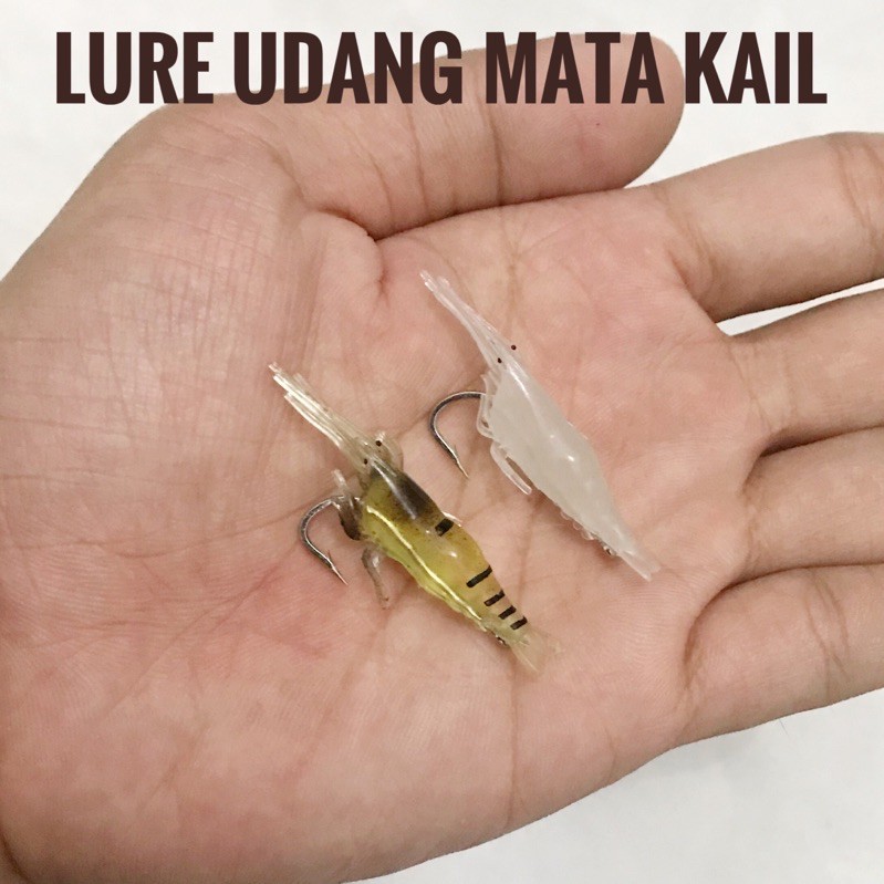 Umpan Udang Glow In the Dark dan Udang Kuning dengan Mata Kail