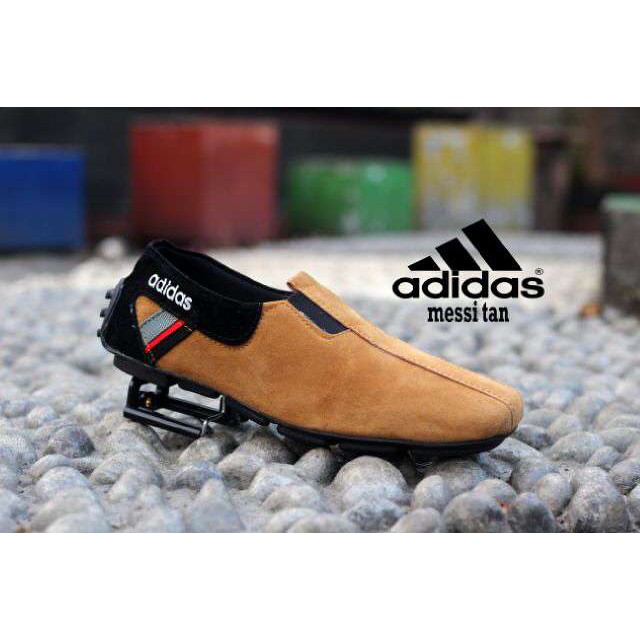 Promoo !!!! Sepatu slip on pria adidas casual slop formal kerja kantor kulit asli santai kuliah 4.5