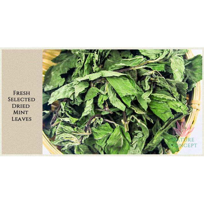 Daun Mint Kering Utuh Dried Mint Leaves Herbal Bo He Ye