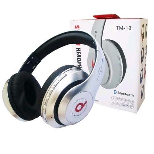 terbaru HEADPHONE/HEADSET WIRELESS STEREO TM-13 SUARA JERNIH