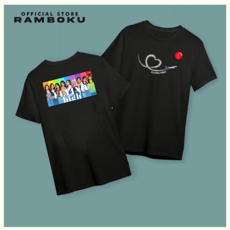 BAJU KAOS T-SHIRT JKT48 MEMBER ZEE JINAN ONIEL FLYING HIGH TERBARU TERUPDATE FANS