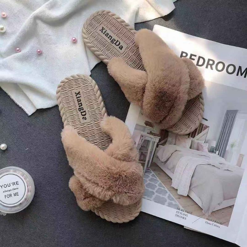 SANDAL WANITA BULU SILANG SM06