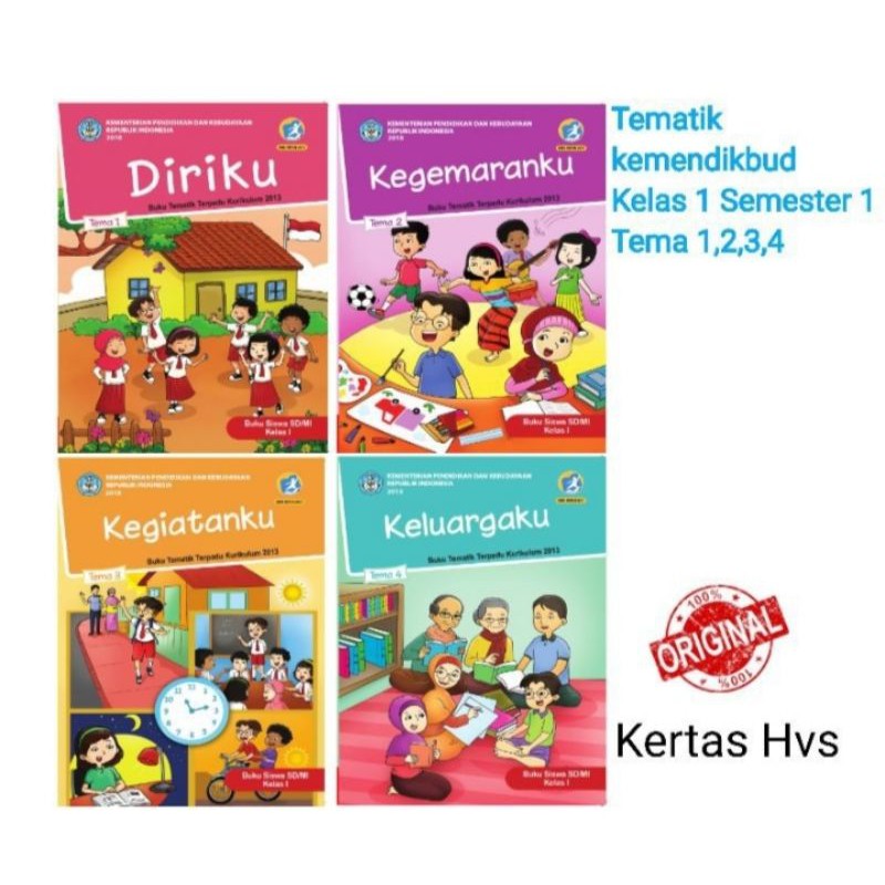 Buku siswa dikbud kls 1 smtr 1 tema 1 sampe 4