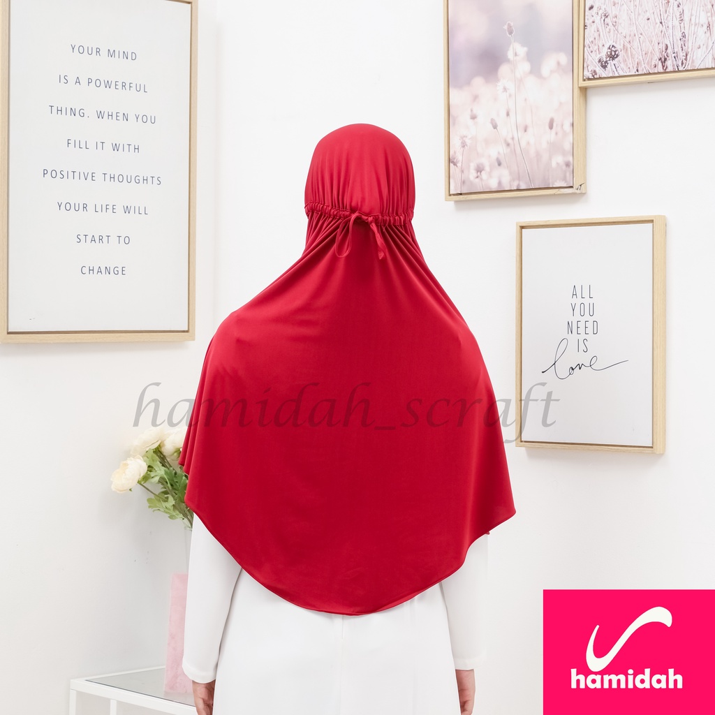 HIJAB BERGO SERUT TALI HAMIDAH ORIGINAL BAHAN JERSEY