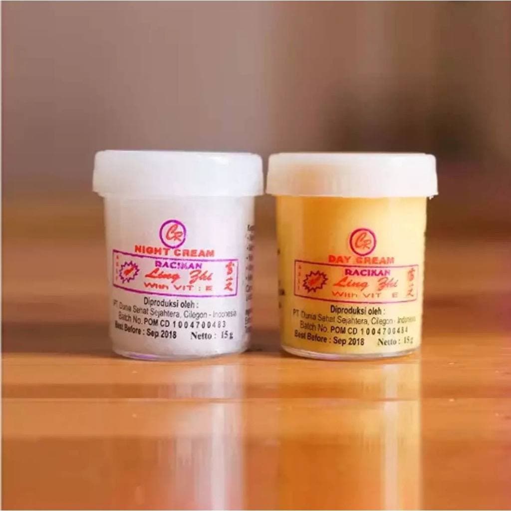 Paket cream ling zhi siang dan malam/. cream pencerah &amp; pemutih//Original