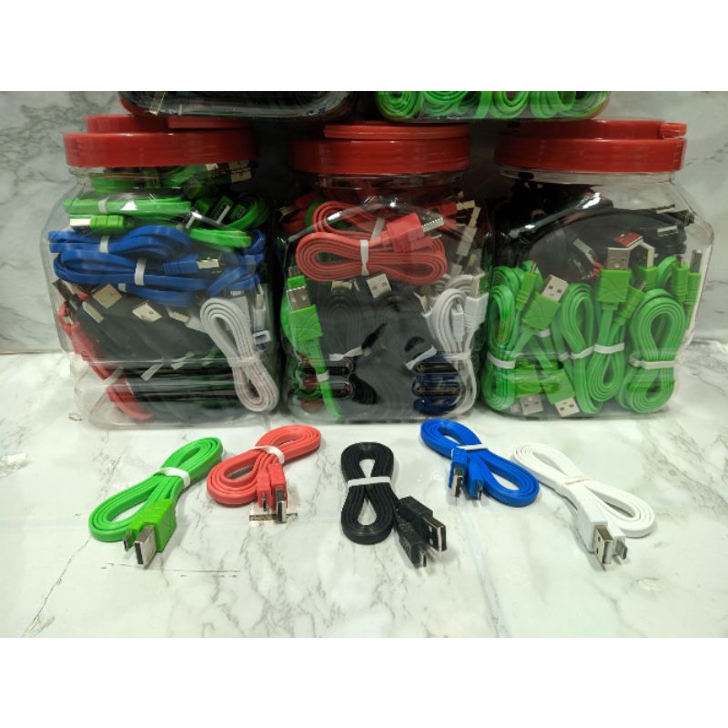 kabel data micro usb kabel data gepeng toples