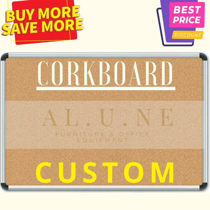 

Corkboard Pin board Papan Mading 80 x 150 cm Sakana bludru