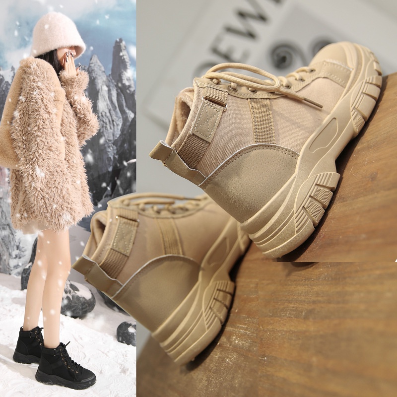 COD POS 201 Sepatu Sneakers Boot Heel Wanita Korea Sytle