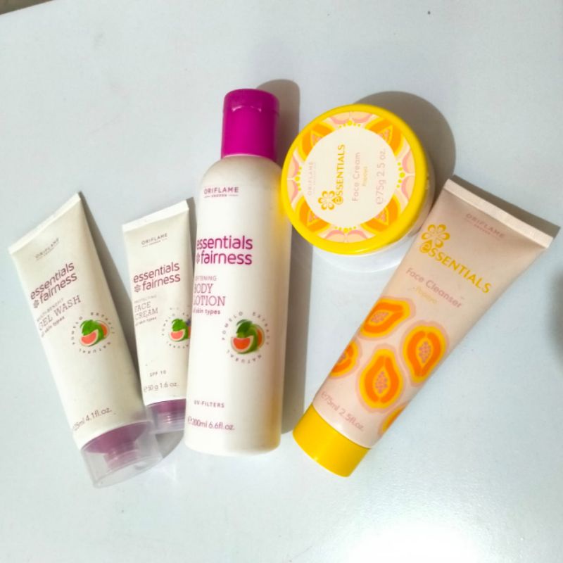 Essentials Fairness Body Lotion / Body Wash / Face Cream / Soap Bar / Essentials Papaya Face Cleanser / Face Cream