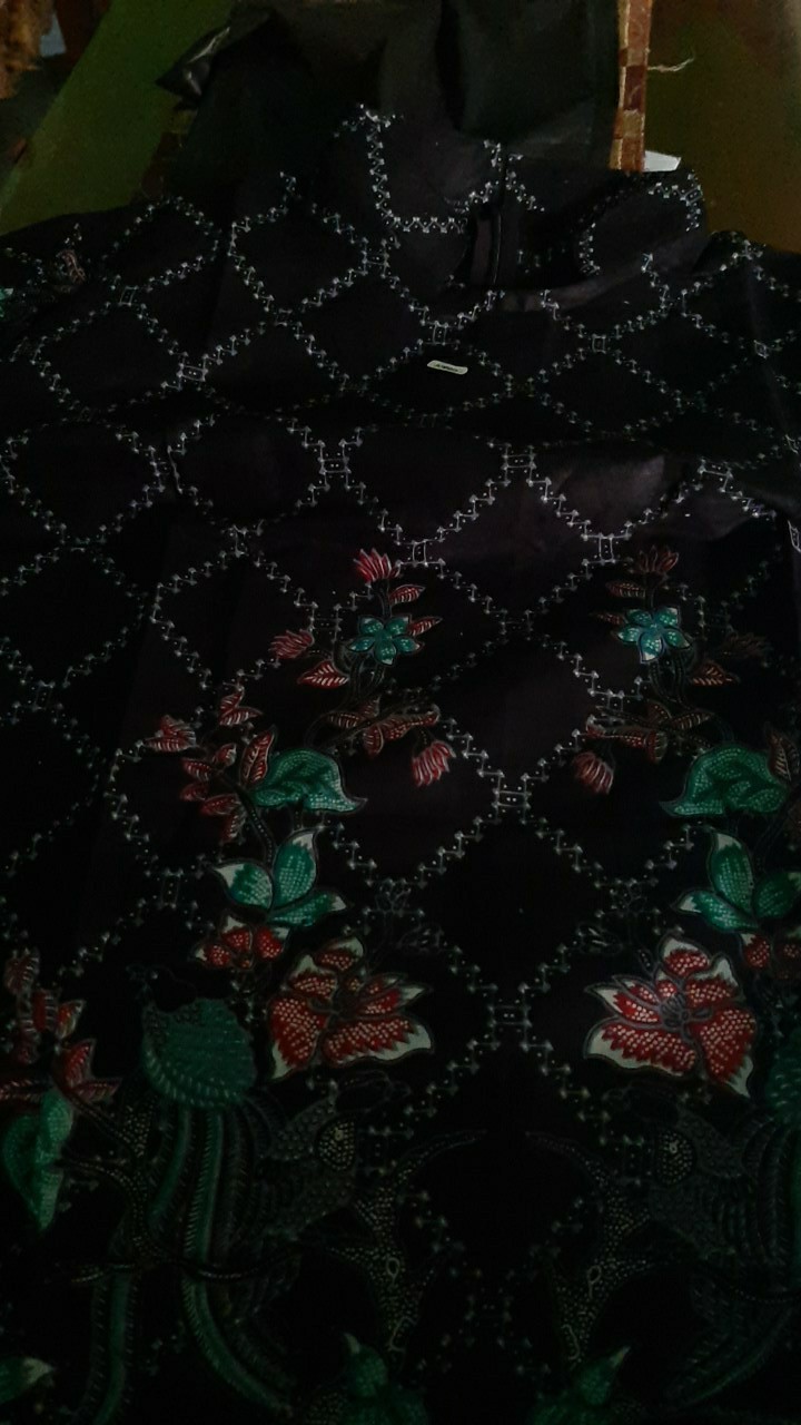 Batik Tunik Shibori Jumputan Terbaru Size S-3l / Hrb026 Yelbor Navbor / Biru Putih