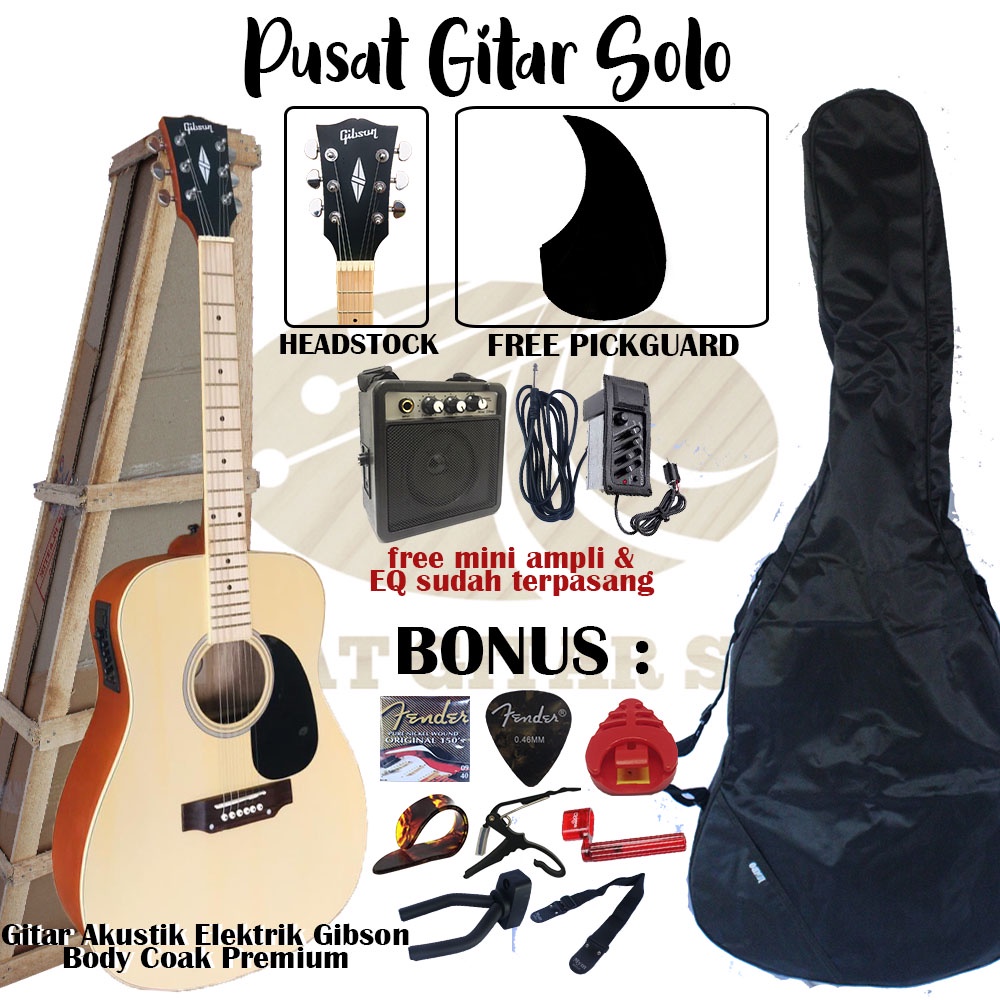 Gitar Gibson Akustik Elektrik 7545R Double Run Neck Utuh