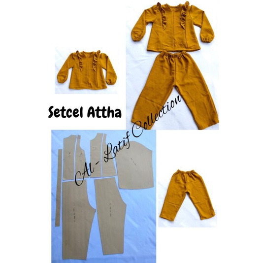 pola instan / pola jiplak setcel anak Attha