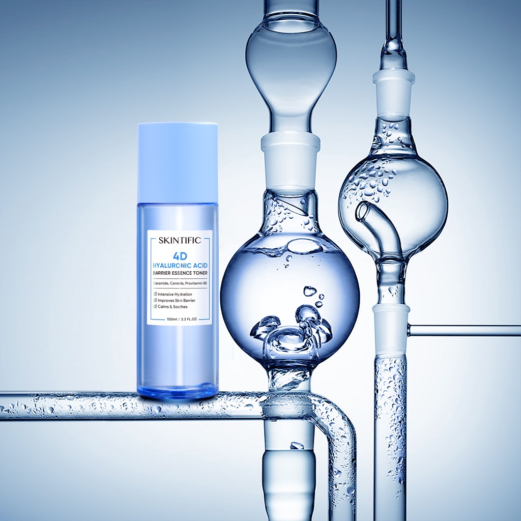 BPOM Skintific 4D Hyaluronic Acid Barrier Essence Toner Skin Barrier Toner 100ml Hydrating in 10s