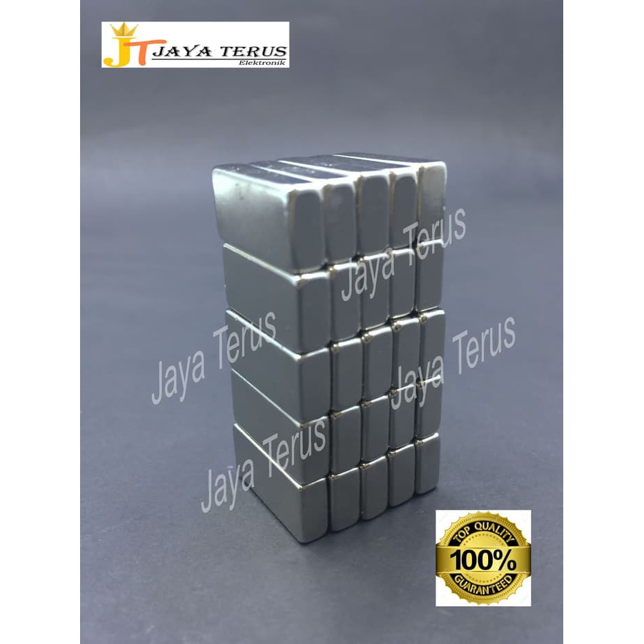Strong Magnet Neodymium 20x10x5mm Balok Persegi Petak N52 Kotak