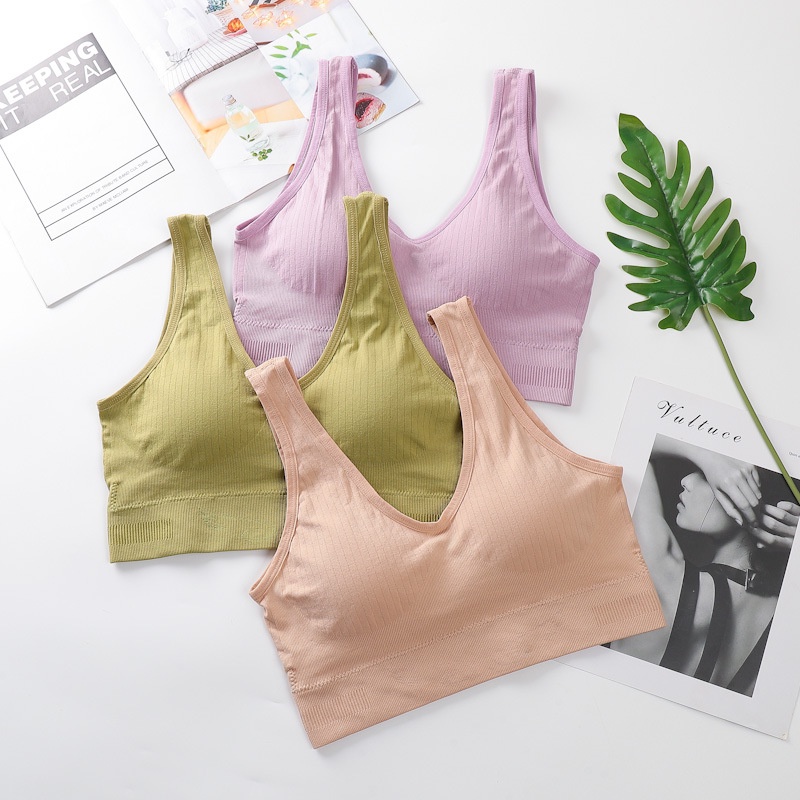 HUES.ID Tanktop Bra Cup Bh Singlet Pakaian Atasan Wanita Import Crop Model Korean 1117