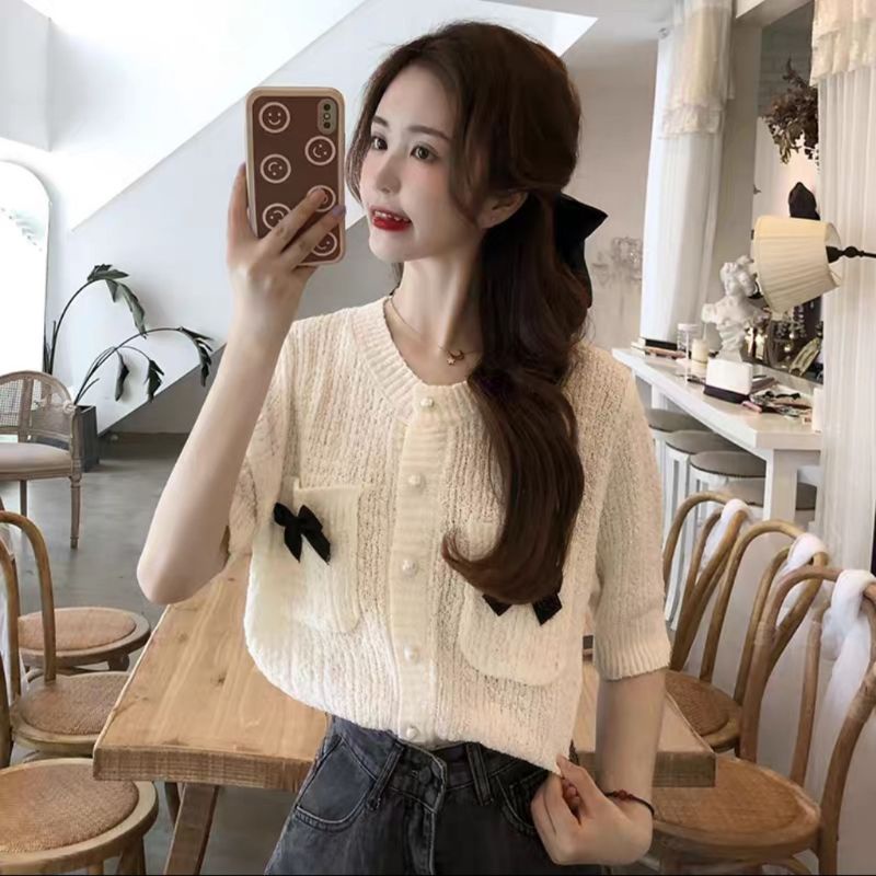 MDLV ~ C398 LILIACE TWEED KNIT CARDIGAN // CARA DIGAN RAJUT IMPORT // FASHION IMPORT WANITA