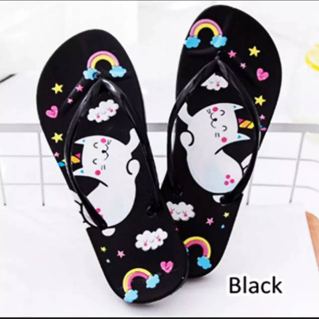 Sandal Jepit Wanita Sablon Korea