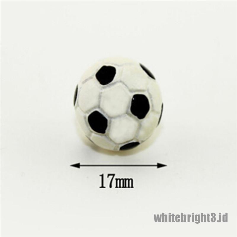 (white3) Miniatur Bola Sepak / Basket Skala 1: 6 / 1: 12 Untuk Rumah Boneka