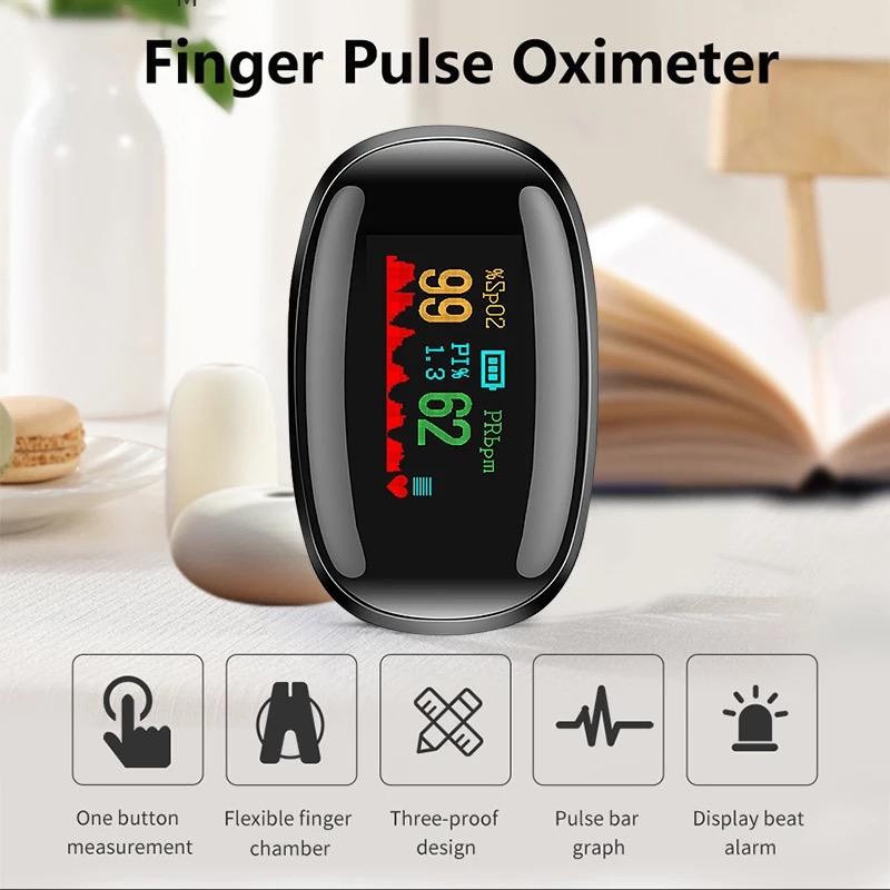 Pulse Oxymeter Fingertip A2 L88 Pengukur Kadar Oksigen Detak jantung Oximeter Led