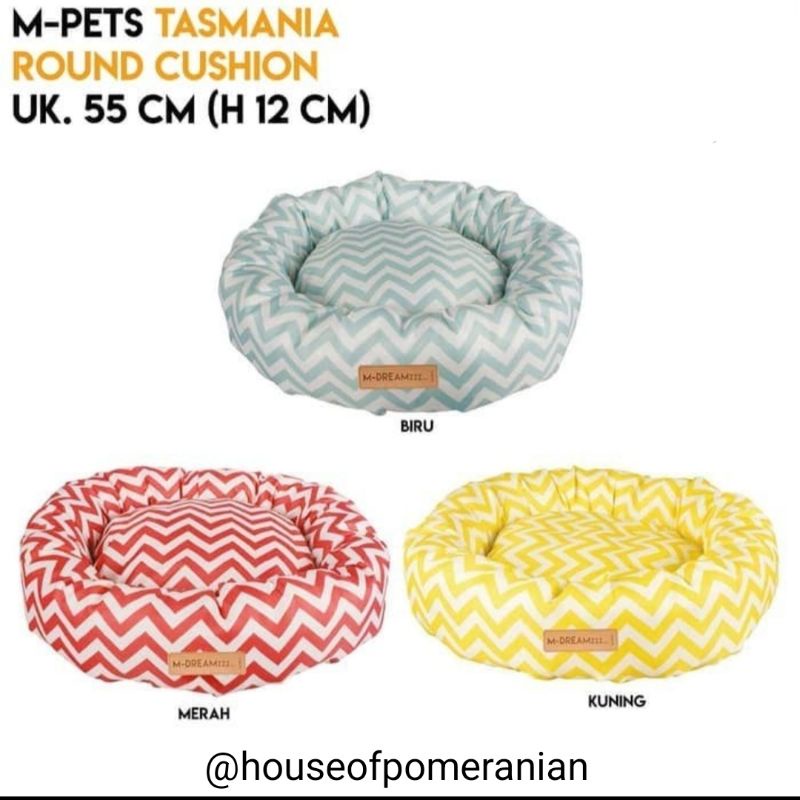 pet bed tempat tidur kucing anjing round shape tasmania kasur