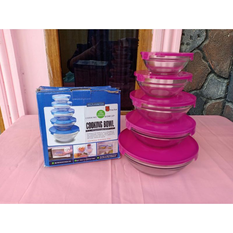 mangkok kaca 5 susun