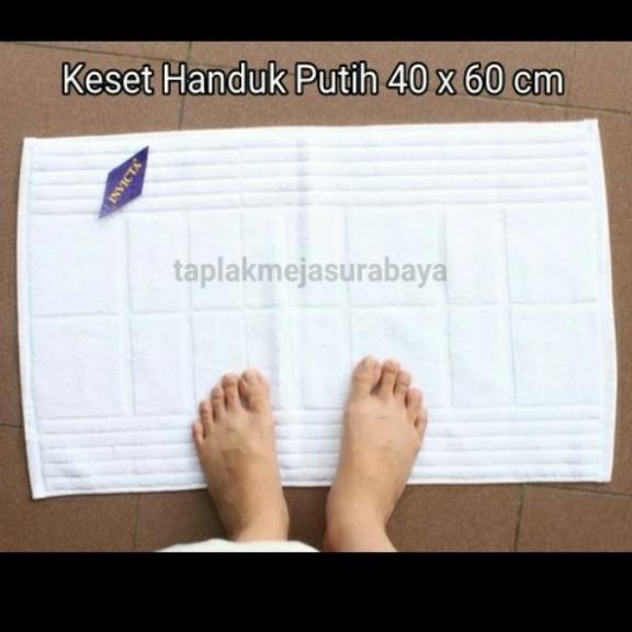 `````````] Keset Handuk Putih - Keset Handuk Hotel - Keset Kaki Hotel Putih