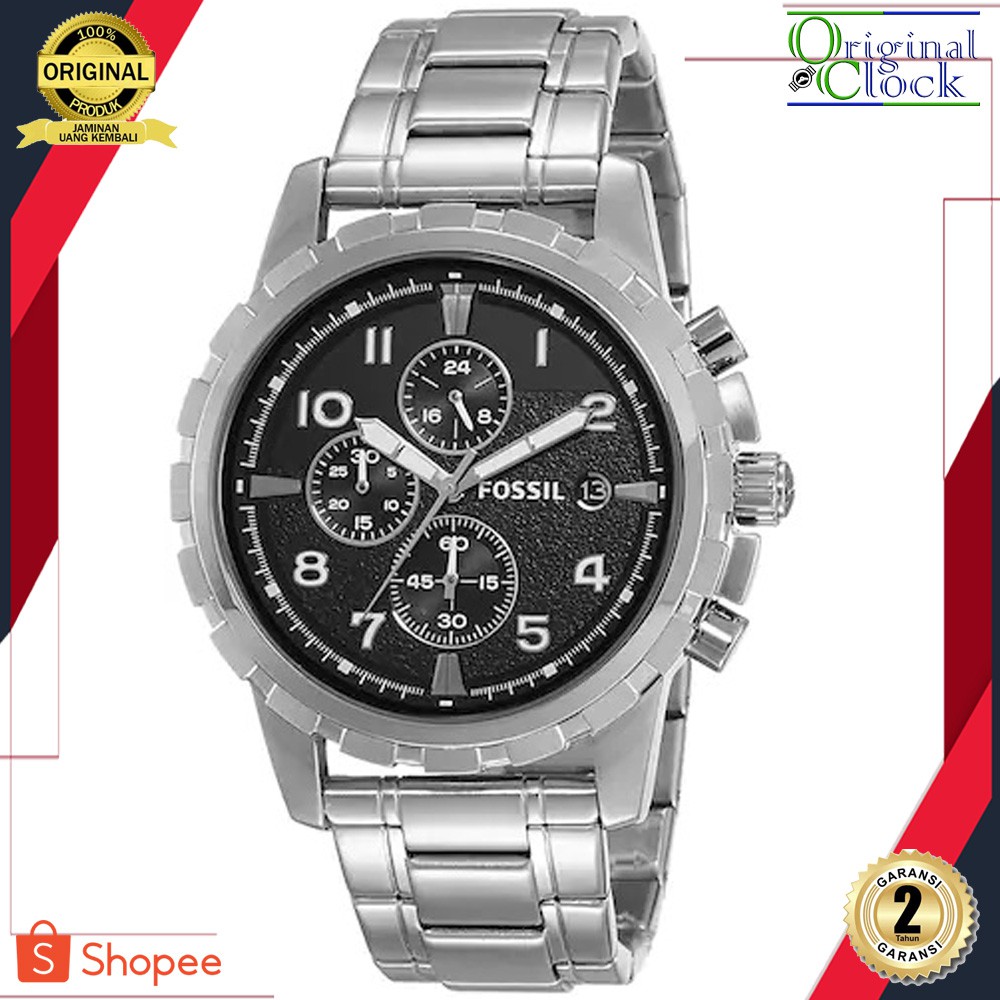 JAM TANGAN PRIA WANITA | RANTAI | KULIT | KARET | MURAH | PRIA F0*SIL ORIGINAL DEAN CHRONOGRAPH SILV