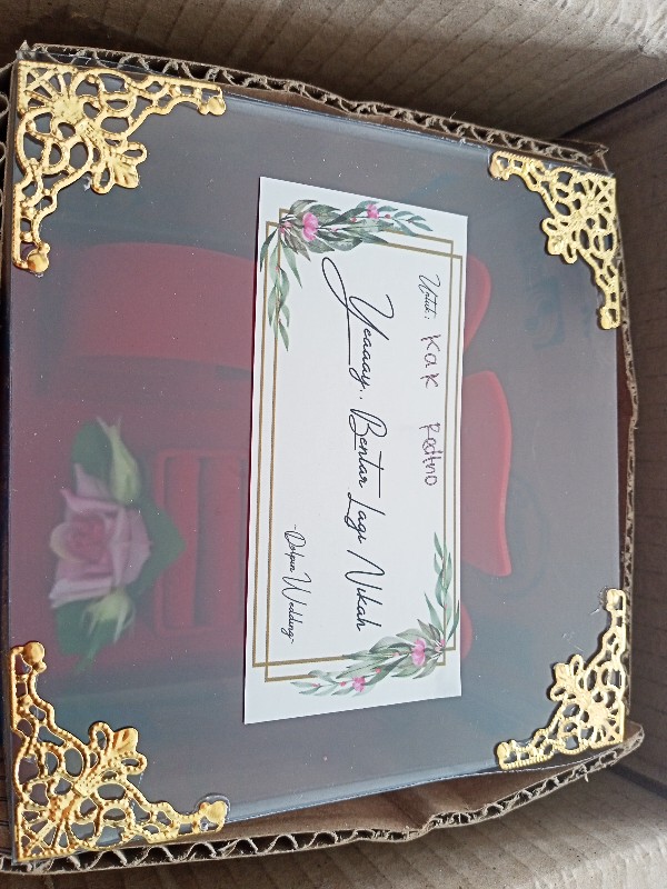 Kotak Perhiasan Anting Cincin Gelang Kalung  Untuk Seserahan Dengan Leher Kalung - Fcgka