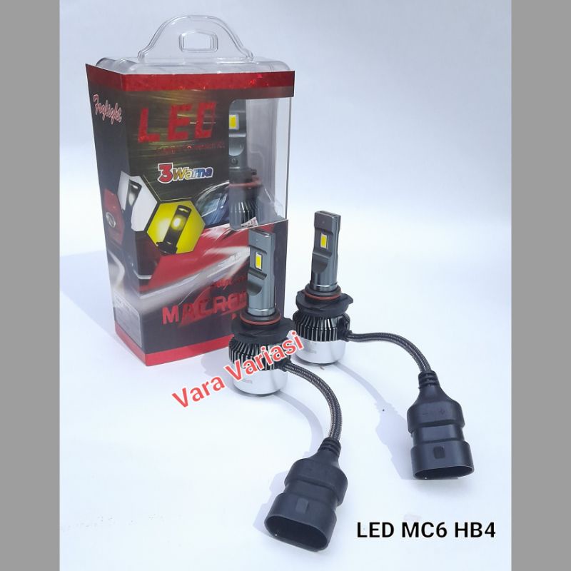 LAMPU KABUT LED HB4 MC6 3WARNA / LAMPU FOGLAMP HB4 MC6 MACRON