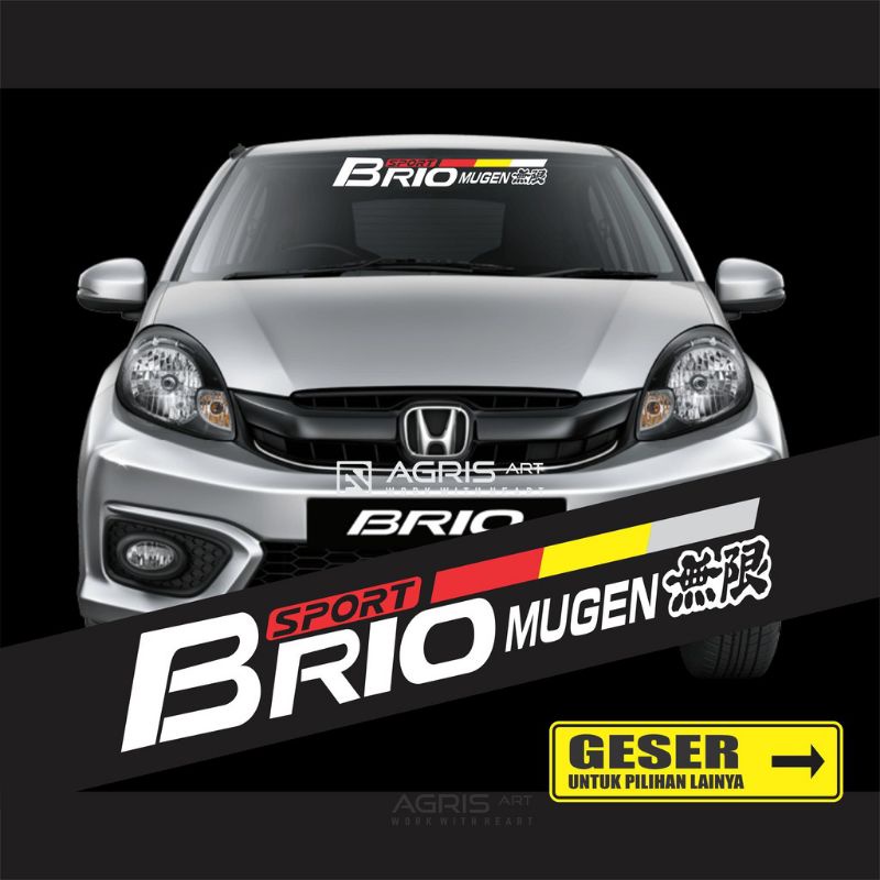 stiker mobil stiker kaca depan mobil brio