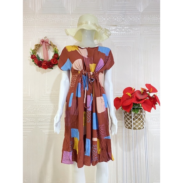 Daster ruffle serut / daster ruffle busui viral / daster serut rempel selutut-