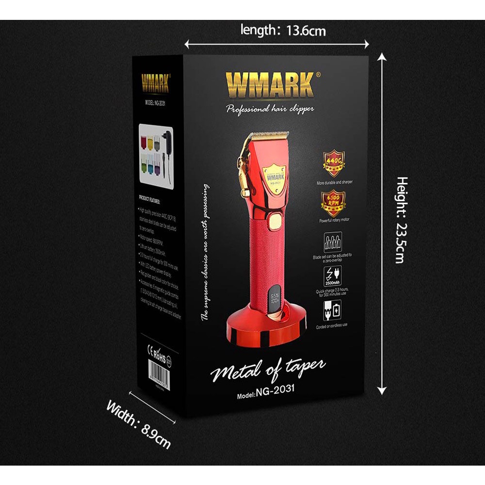 WMARK NG-2031 Wireless Hair Clipper FREE DOCK CHARGER / Alat Mesin Cukur Rambut