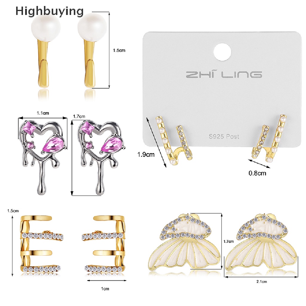 Anting Stud Zircon Mutiara Berlian Imitasi Gaya Korea Untuk Hadiah Pernikahan Glory