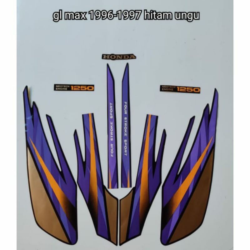 STRIPING GL MAX 1996 1997 HITAM UNGU, stiping gl max tahun 96 97 hitam ungu