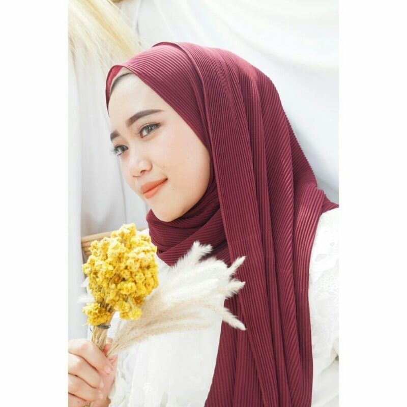 PASHMINA FULL PLISKET / PASHMINA PLISKET BAHAN HYGET / HIJAB PASHMINA / JILBAB / KERUDUNG