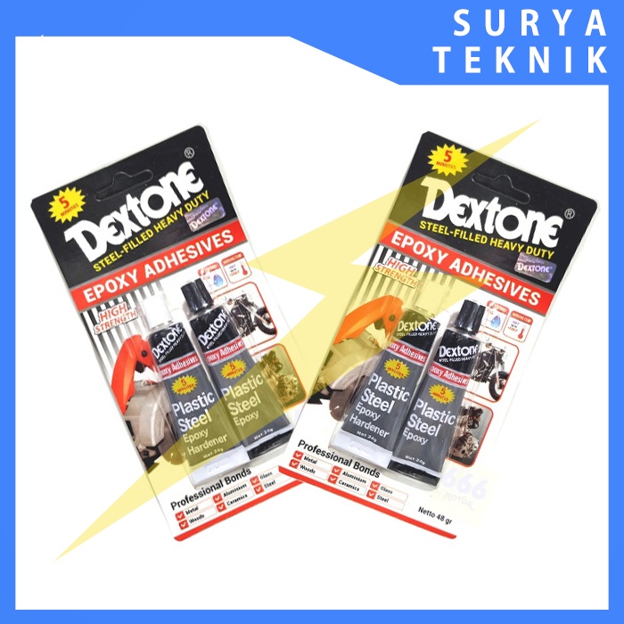 

Lem Besi Dextone Standard 48 gr Epoxy Adhesive / Lem Dextone Plastic Steel (kemasan baru)