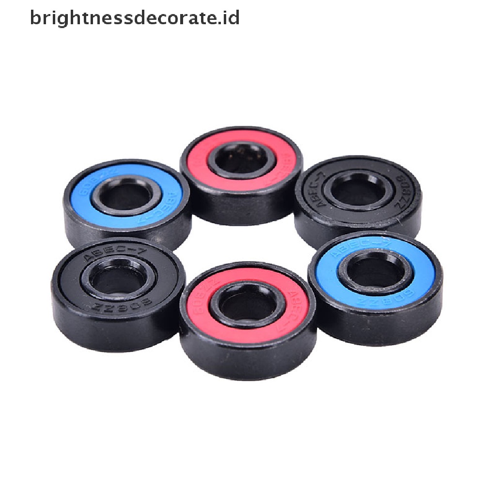 [birth] 8pcs/set 608RS skate skateboard steel integrated spacer bearings fit [ID]