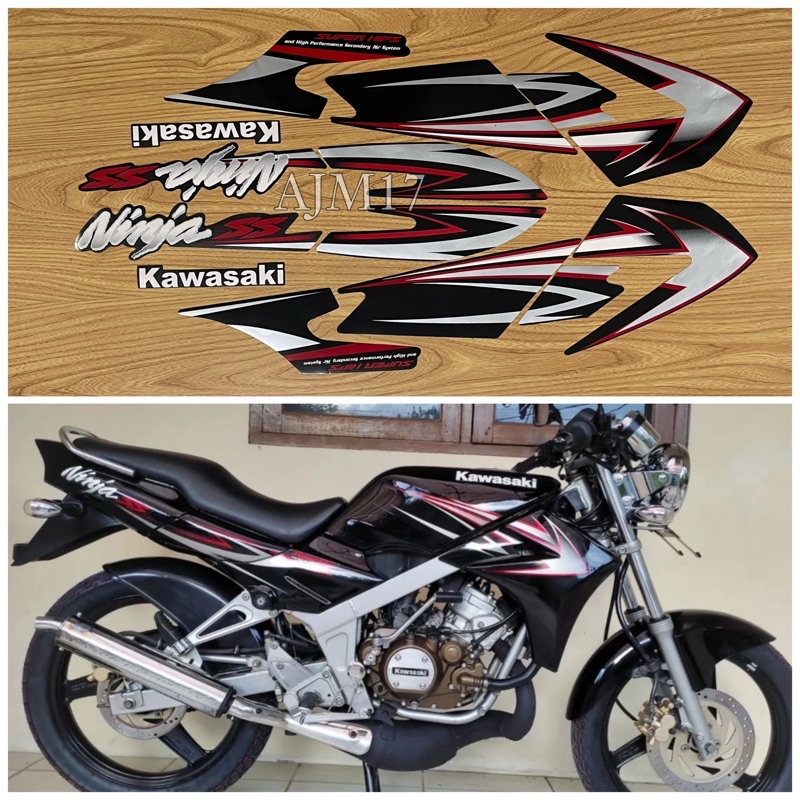 STIKER STRIPING NINJA SS 2010 HITAM