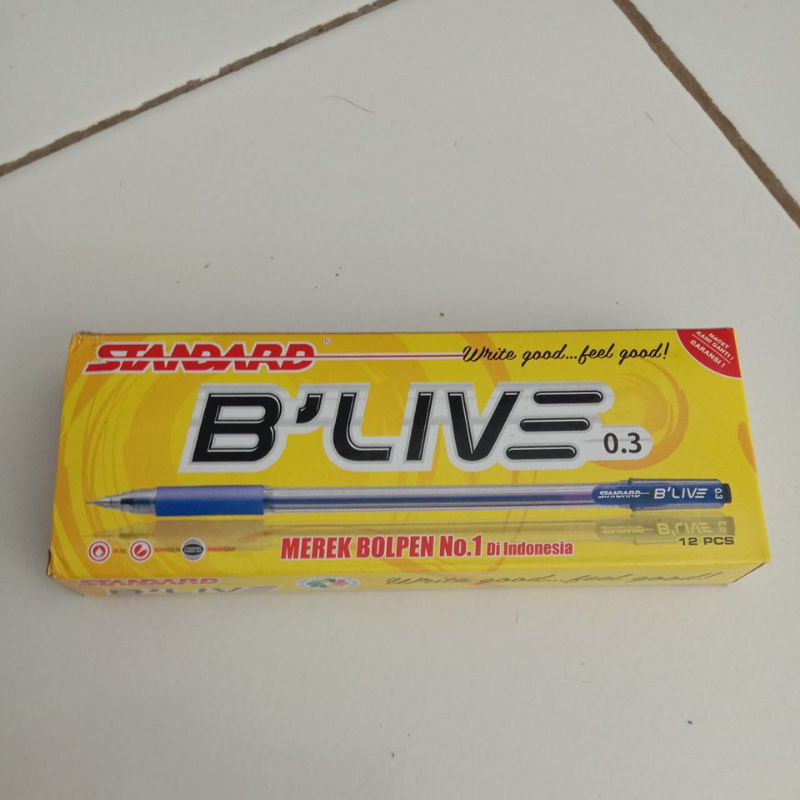 

BOLPOIN STANDAR B'LIVE 0.3MM KUALITAS MANTAP