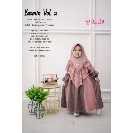 Yasmin Kids Vol 2 Ori Alifa Baju Muslim Gamis Anak Murah