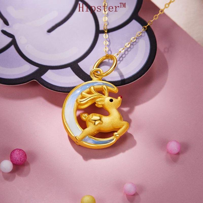 Gold Pendant Necklace Women's Fashion Luxury