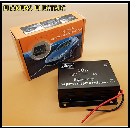 DC 12V to 5V 10A Car Power Supply Converter ( Penurun tegangan )