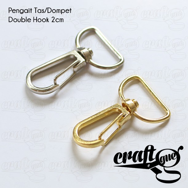 Pengait Tas/Dompet Double Hook 2cm (Aksesoris Tas)