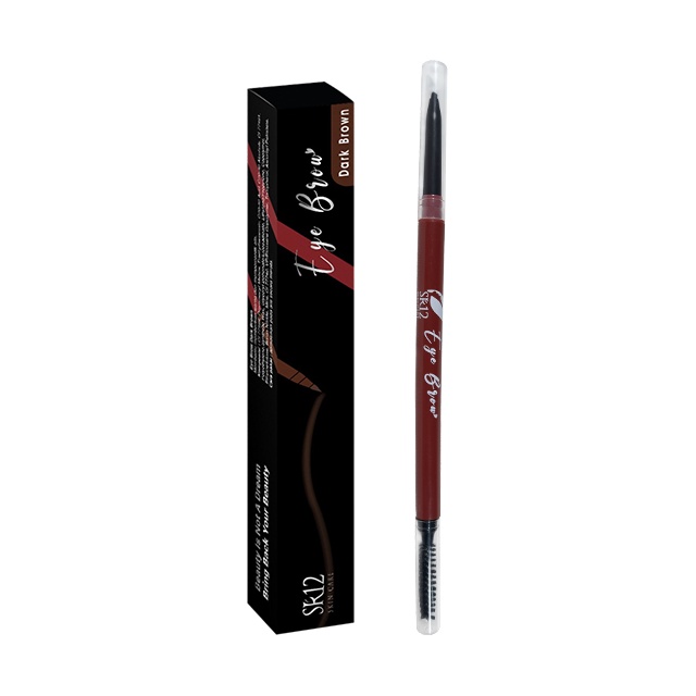 Eye Brow Eyebrow SR12 SR 12 Pensil Pencil Kuas Alis Waterproof Dan Tahan Lama Air Dark Brown Coklat