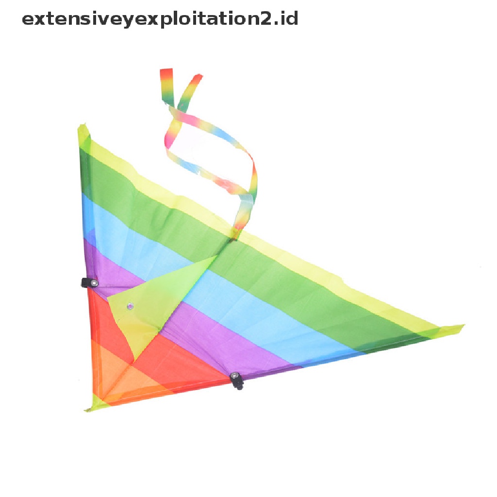 (Hotter) 1pc Baby Kids Outdoor Rainbow Kite No Controlled Stunt Kite Outdoor